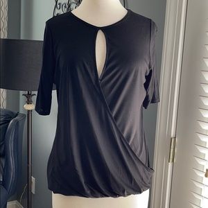 Banana Republic Black Keyhole Top